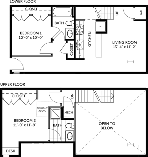 Metal 2 bed- 2 bath loft 869 sqft
